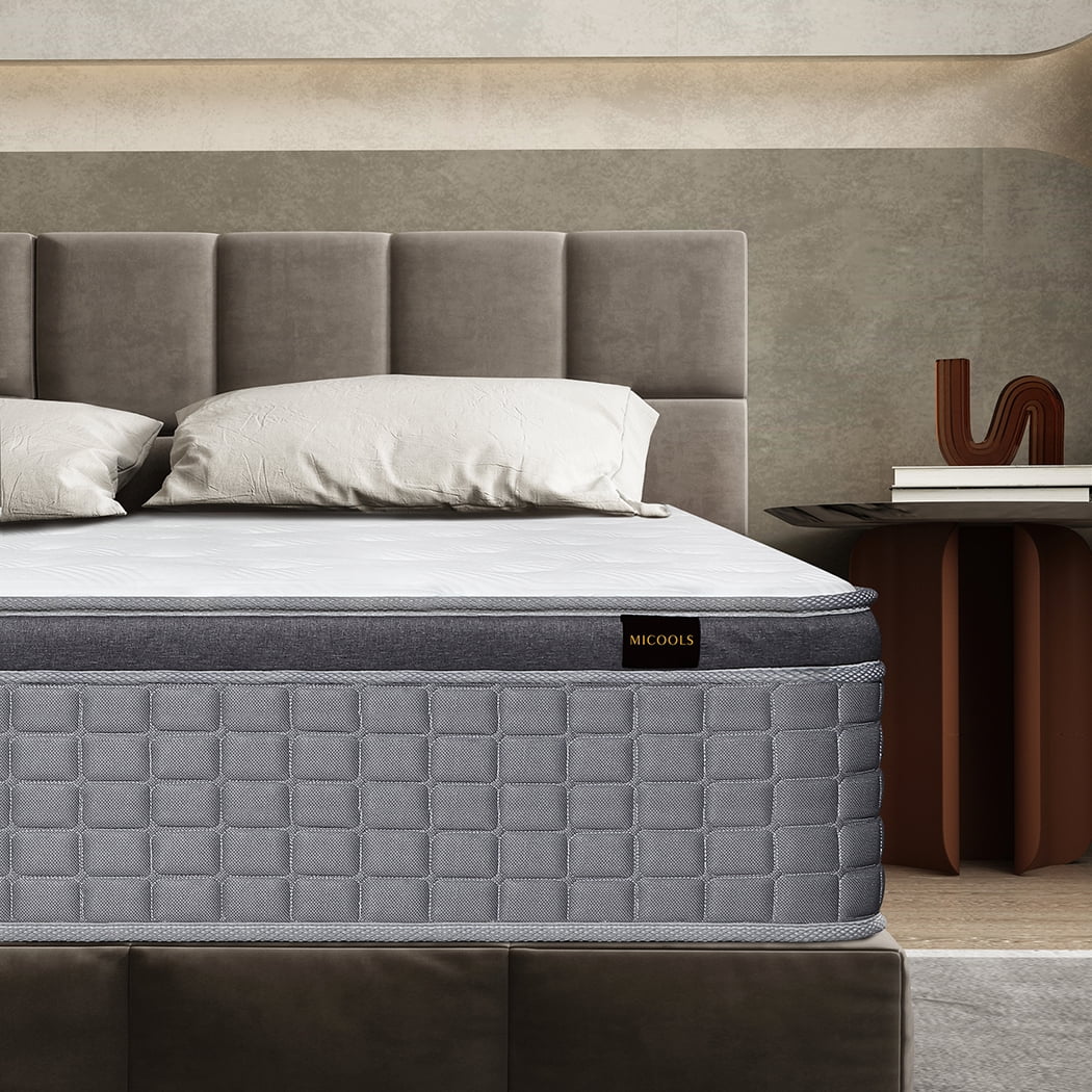 MICOOLS 12" Gel Memory Foam Spring Hybrid Mattress in a Box,Twin Mattress