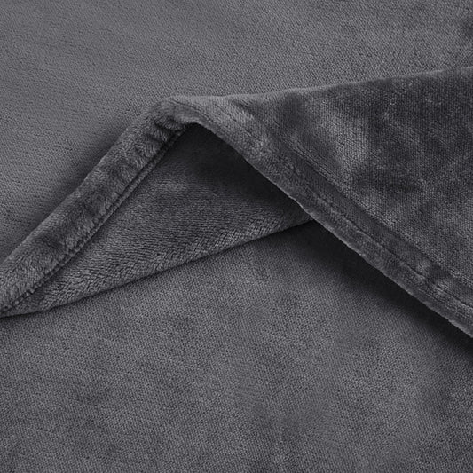 Serta Parsa Heated Throw Blanket, Electric, Multi Heat Level, Charcoal Gray, 77" X 84"