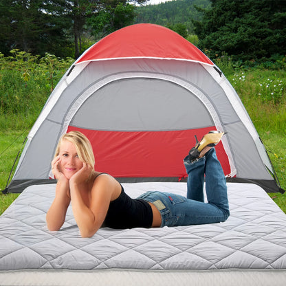 NAIZEA Diamond Patterned Futon Mattress, Extra Thick Japanese Floor Mattress Quilted Mattress Topper, Folding Floor Lounger Guest Bed Padded Sleeping Pad for Touring Car Camping,Twin