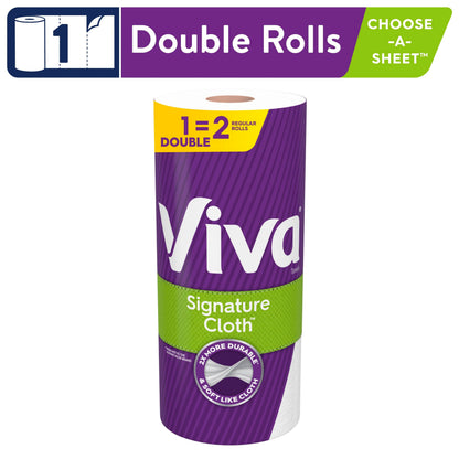 Viva Signature Cloth Paper Towels, 1 Double Roll (94 Sheets per Roll)