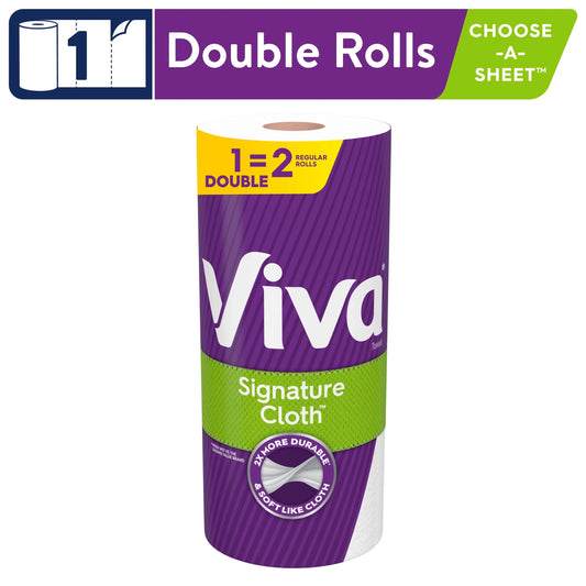 Viva Signature Cloth Paper Towels, 1 Double Roll (94 Sheets per Roll)