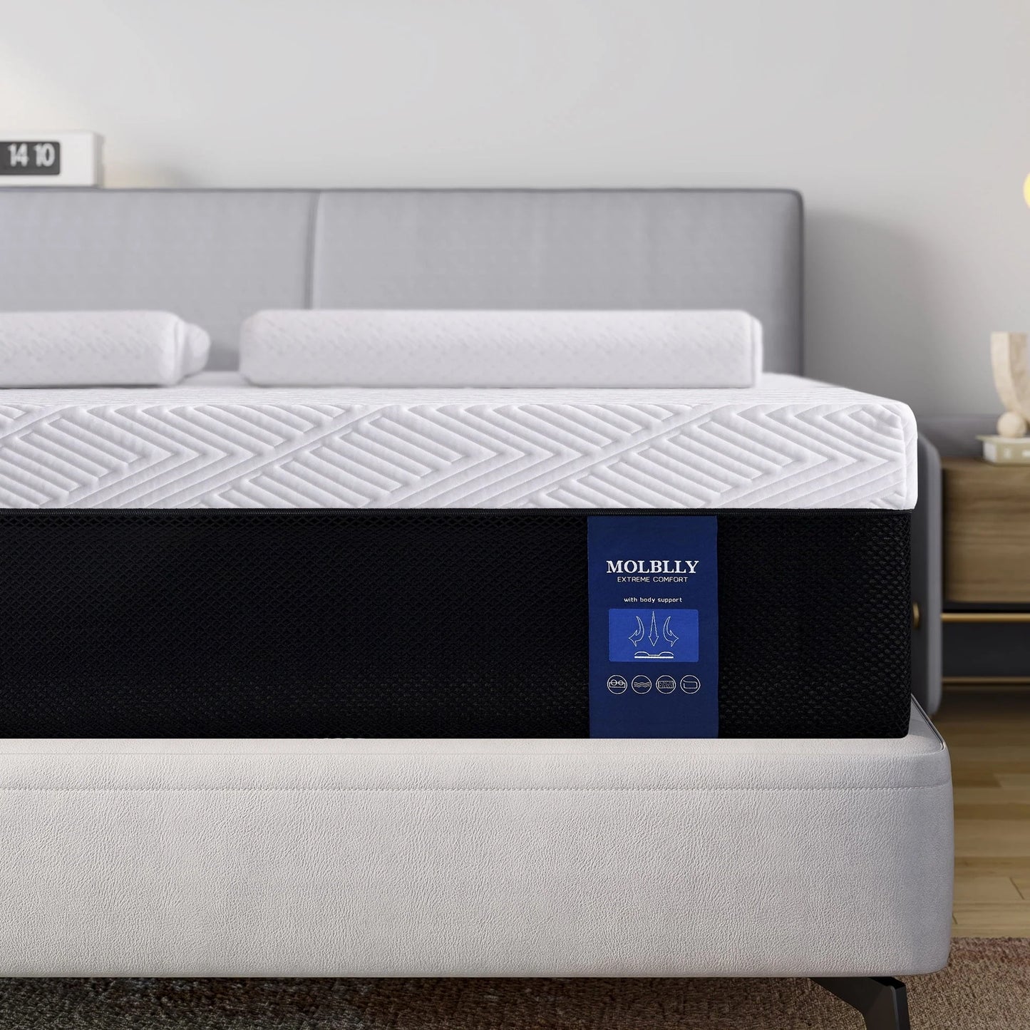 Queen Mattress,Madinog 10" Cooling Gel Memory Foam Mattress-in-a-Box with Breathable Cover