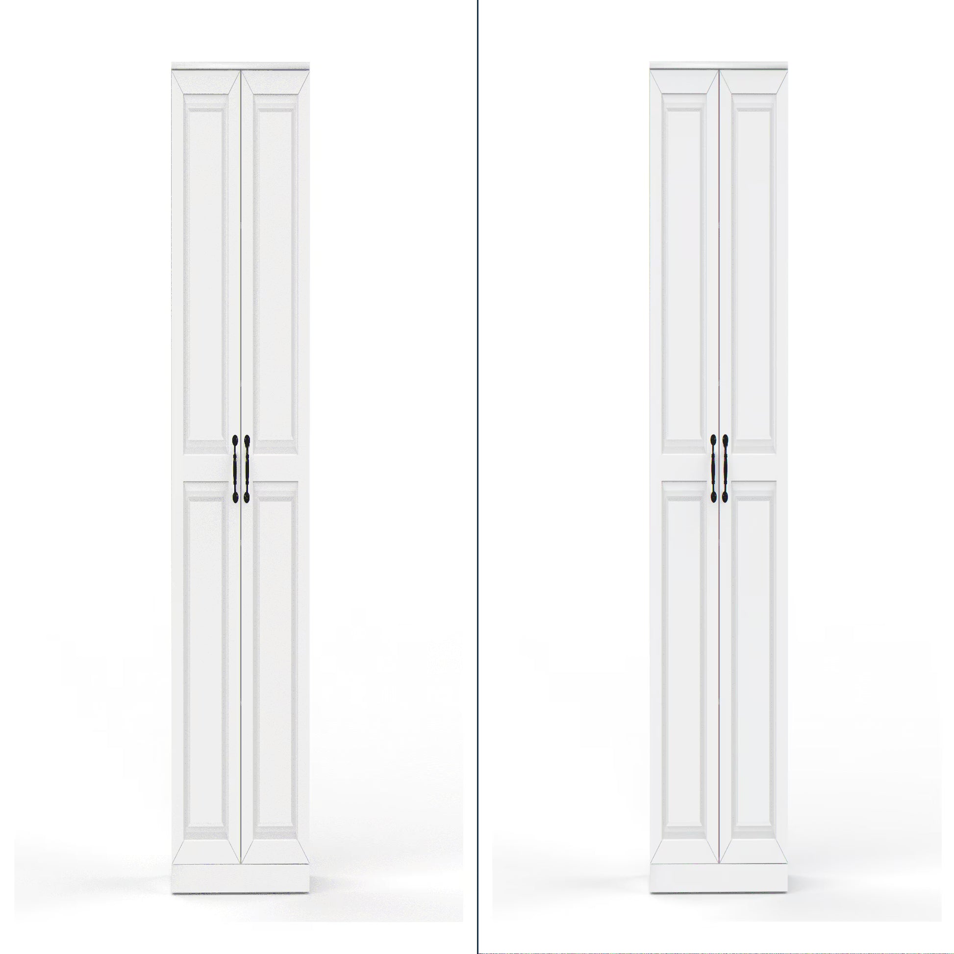 Storage Cabinet/Pantry cabinets, Soft White Finish, 71" Tall Wood Cupboard with 2 Door and 3 Adjustable Shelves for Kitchen, Dining Room, Living Room, Bathroom (Style 1)