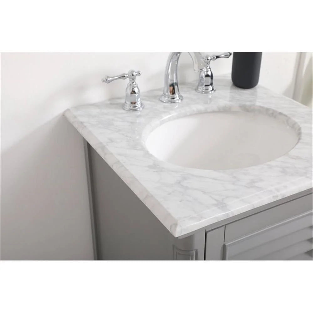 19 inch single bathroom vanity in grey