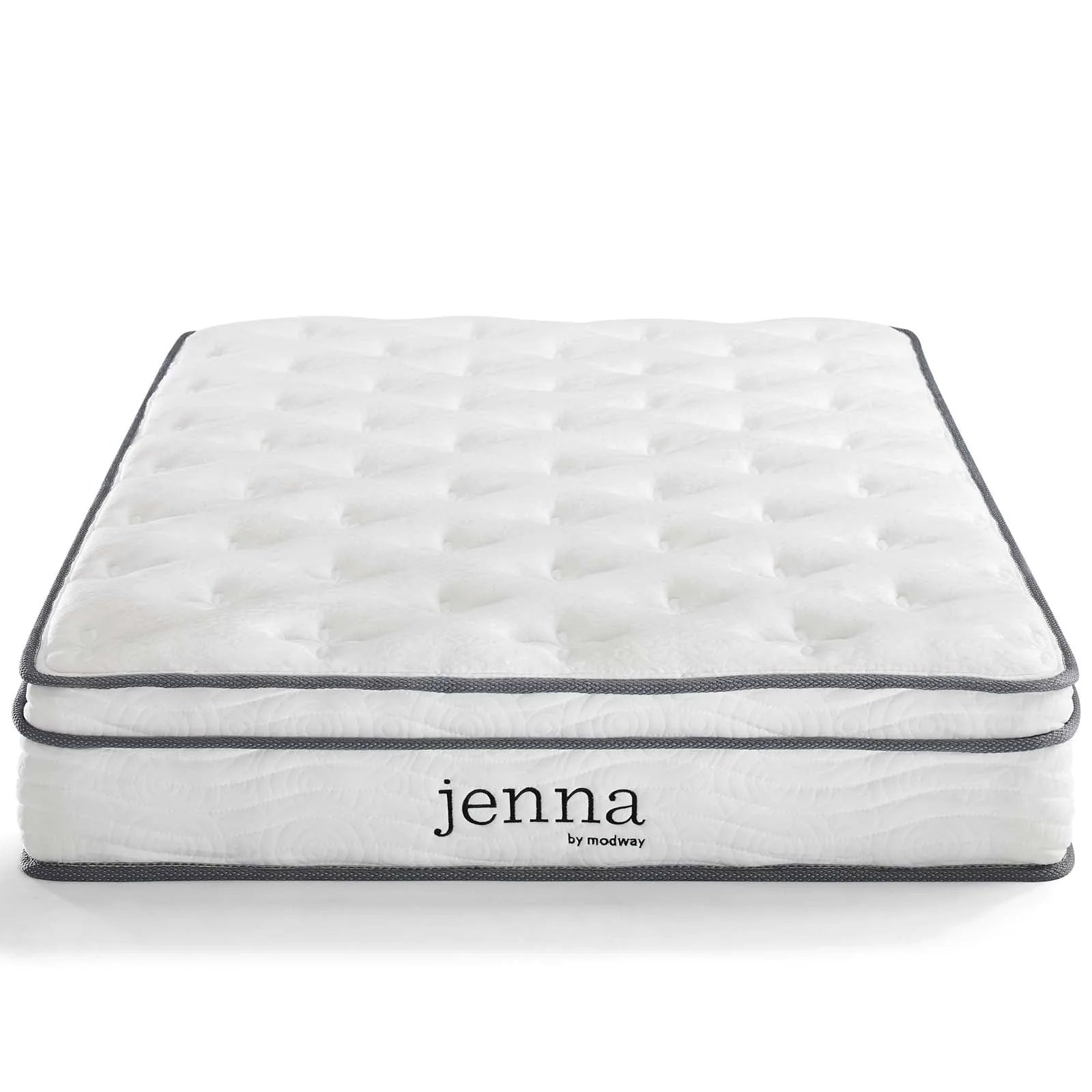 Modway Jenna 8" Innerspring and Foam Narrow Twin Mattress in White