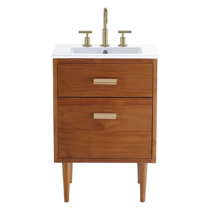 Modway Cassia 24" Bathroom Vanity in Natural White