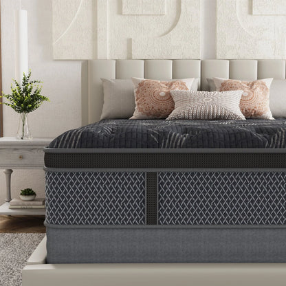 Behost Pillow Top Queen Mattress, 10inch Hybrid Innerspring Double Mattress in a Box, Pocket Spring Mattress