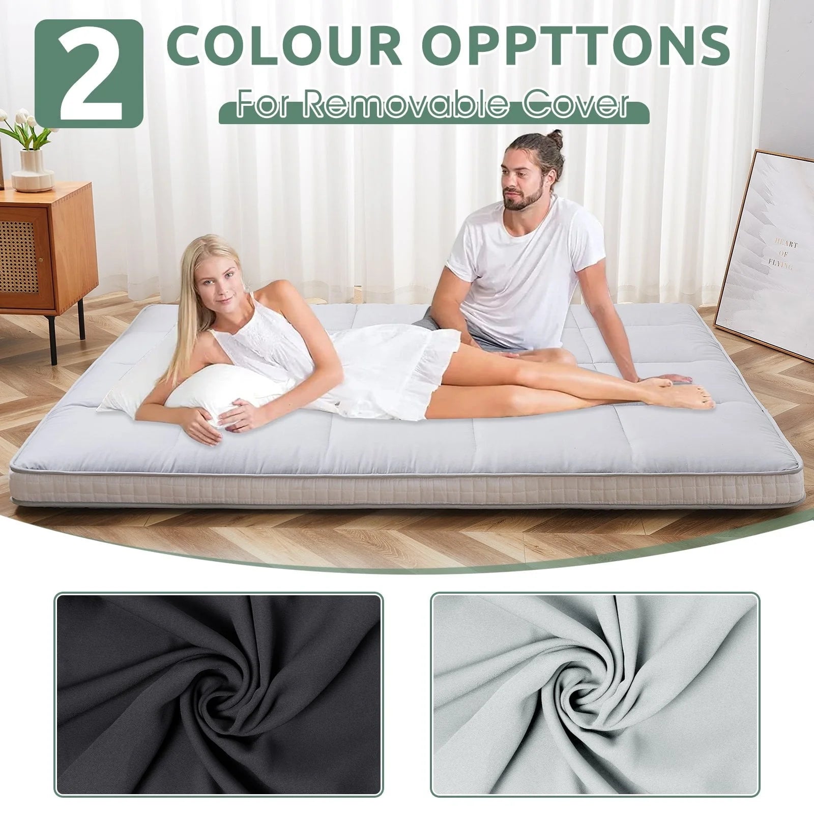 Slsy Japanese Floor Mattress Futon Mattress, Thicken Tatami Mat, Sleeping Pad Roll Up Mattress, Floor Lounger Bed Folding Couch Bed Mattress Pad