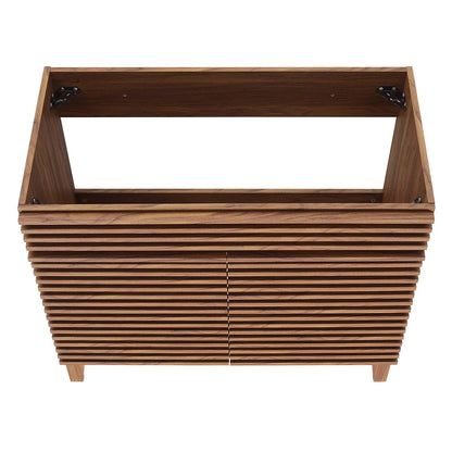 Modway Render 36" Bathroom Vanity Cabinet in Walnut