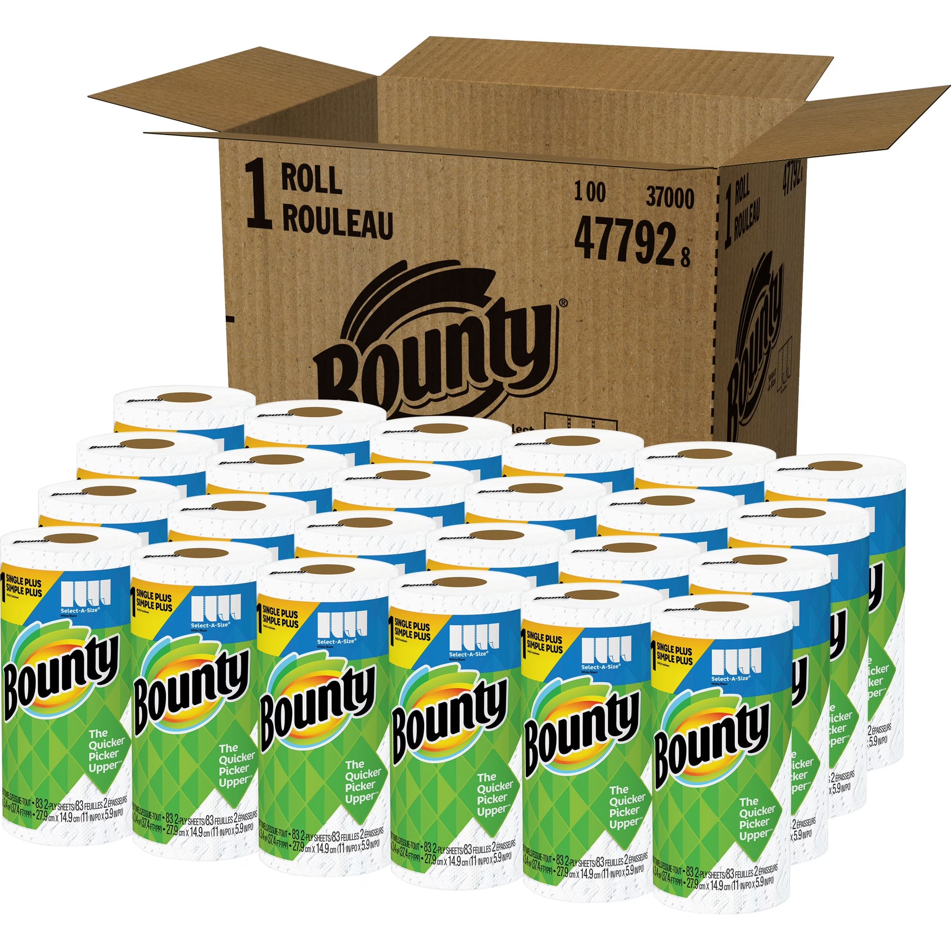 Select-a-size Paper Towels, 2-ply, White, 5.9 X 11, 83 Sheets/roll