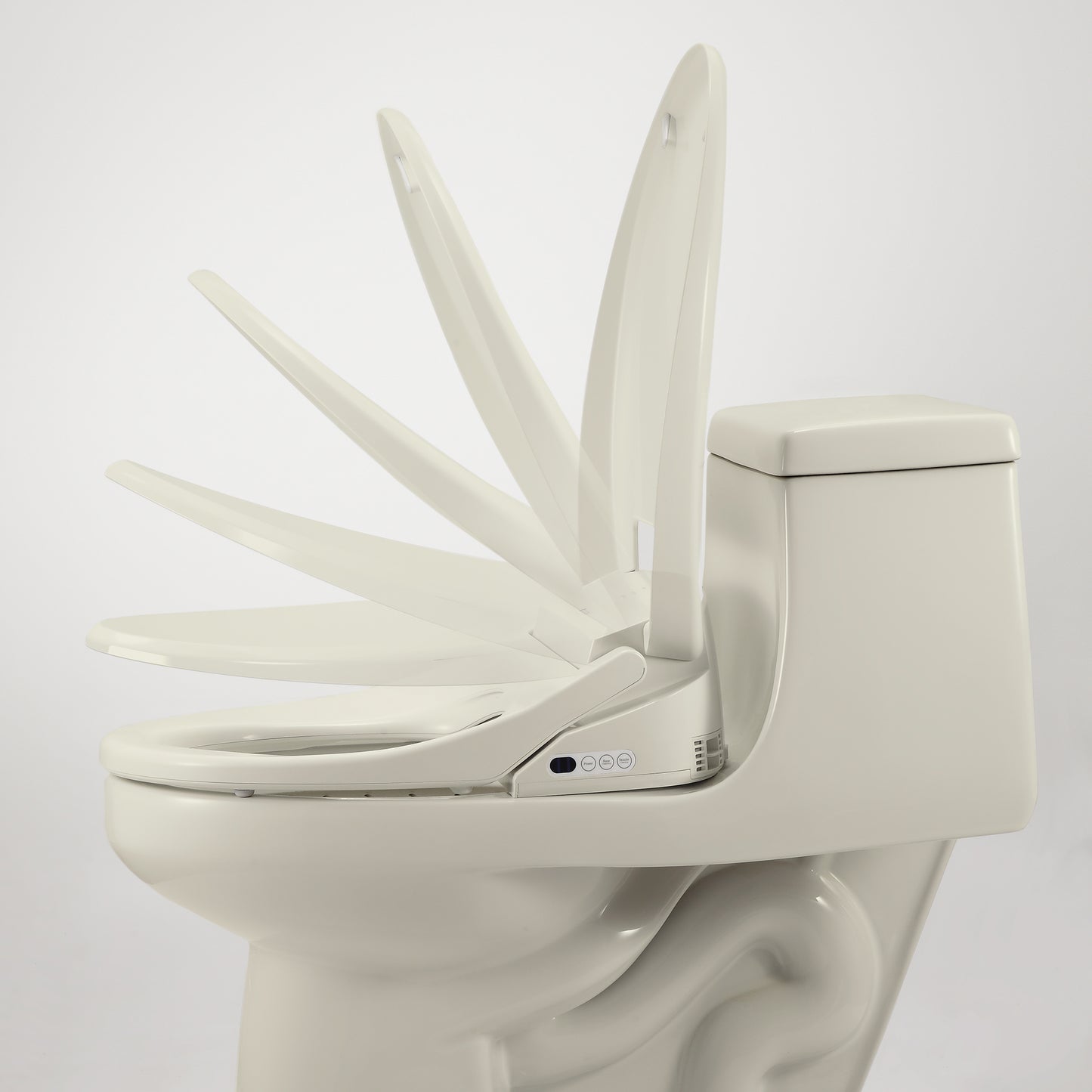 Brondell Swash 1400 Luxury Bidet Toilet Seat with Remote Control, Elongated Biscuit