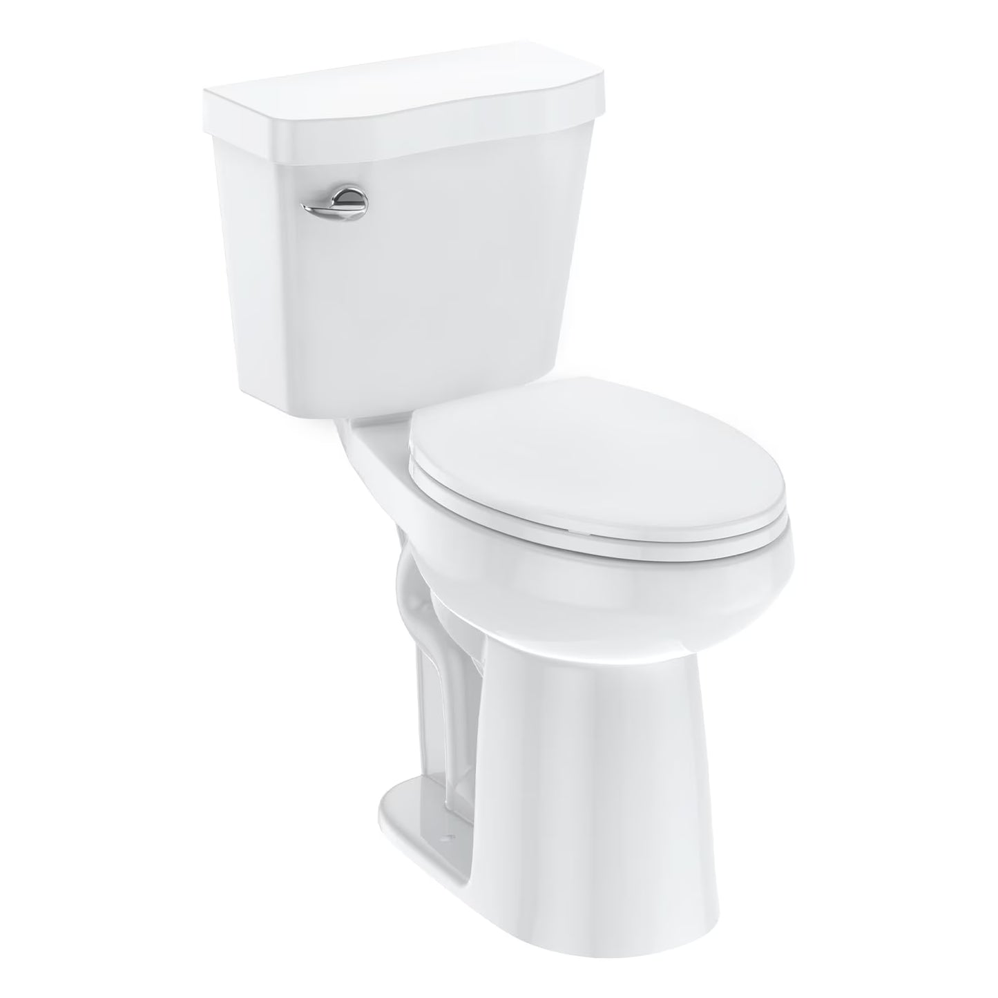 Huisuilinss Two-Piece Toilet,19"/21" Toilet,Elongated Toilet Round Toilet With Top Dual Flush/Side Flush,Soft Close Seat For Bathrooms