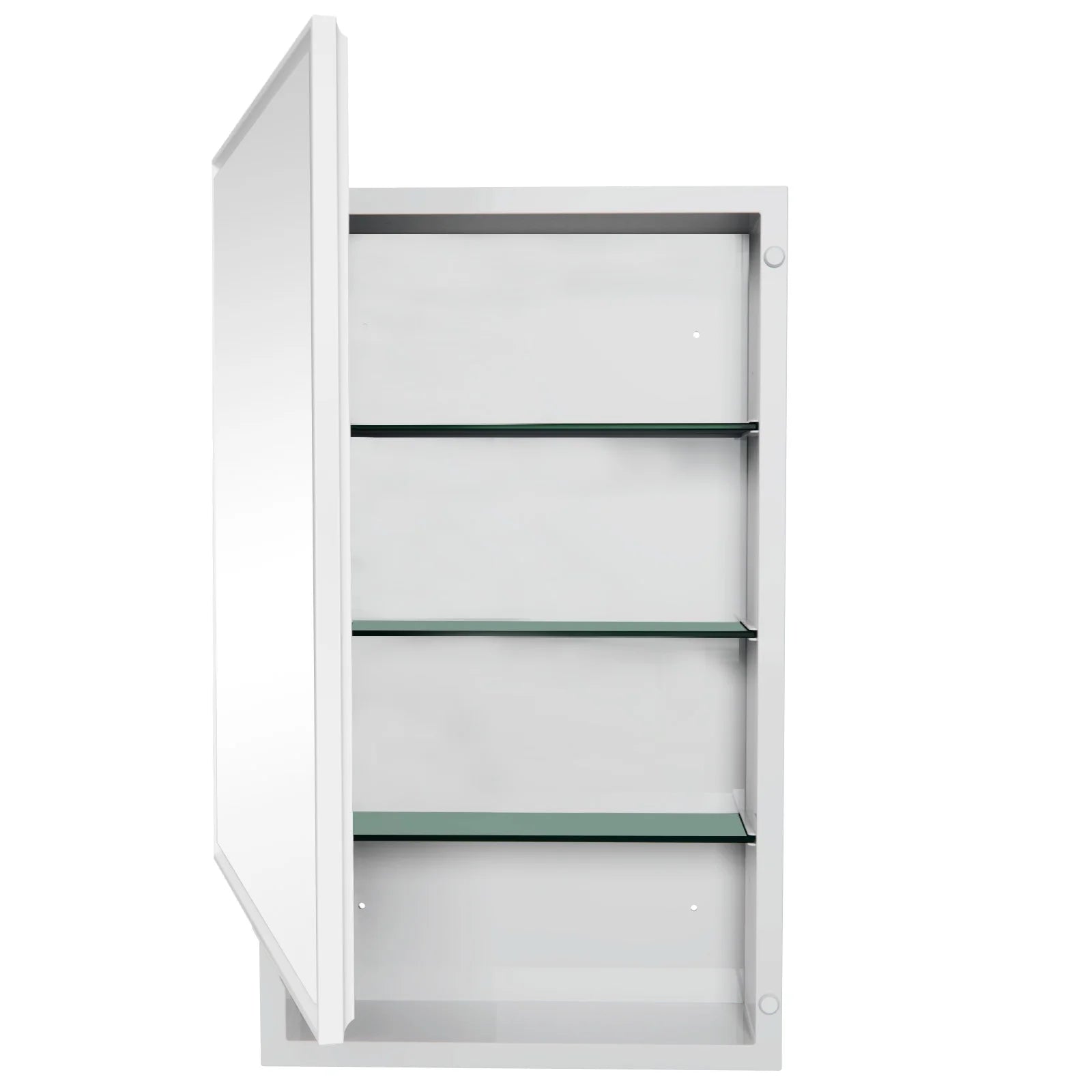 FUMANGO 16x26 Medicine Cabinet, Simple& Beautiful, Large Storage Space, Matte White for Bathroom Vanity