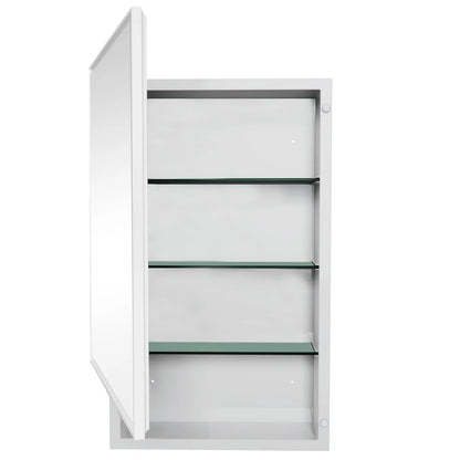 FUMANGO 16x26 Medicine Cabinet, Simple& Beautiful, Large Storage Space, Matte White for Bathroom Vanity