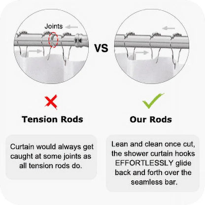 Naiture Stainless Steel Oval Shower Curtain Rod with Ceiling Support for Clawfoot Tub in 48" L X 30" W, Brushed Nickel Finish