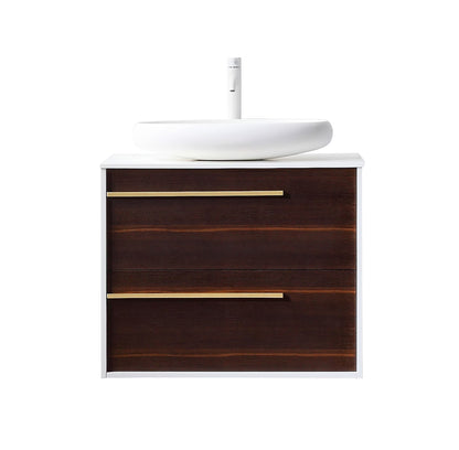 Goreme 30" Smoke Gray Oak Wall Mount Bathroom Vanity