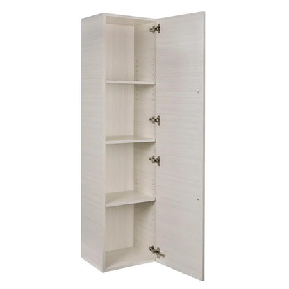Cutler Kitchen and Bath Silhouette Modern Wood/Metal Linen Tower in Light Oak