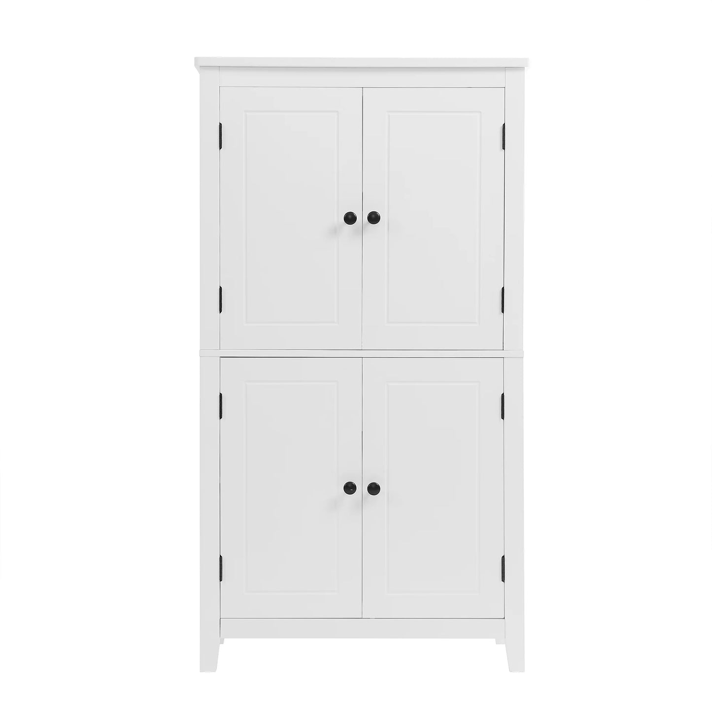 Bellemave Bathroom Floor Storage Cabinet with 4 Doors and Adjustable Shelf Freestanding Cabinet Multifunctional Small Storage Organizer for Living Room 23.6°?x 11.8°?x 43.3°?(White, 4 Doors)