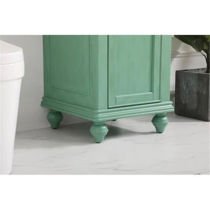 19 inch single bathroom vanity in vintage mint