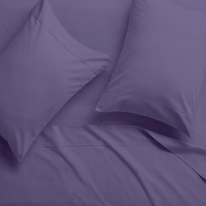 24-INCH EXTRA DEEP POCKETS -King Organic 1000-TC Cotton 6-PC Sheet Set with 4 Pillowcases - Black