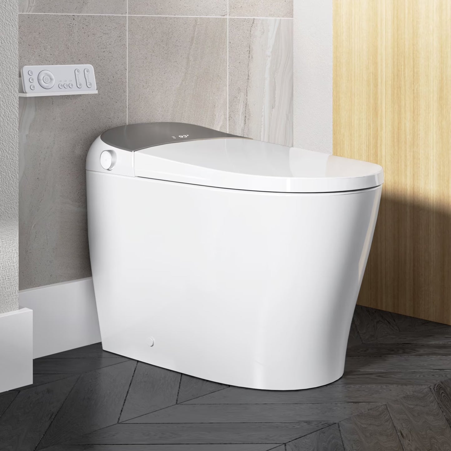Bidet Smart Toilet with Heat Seat, Auto Flush, Dryer, LED Display T03 One Piece Elongated