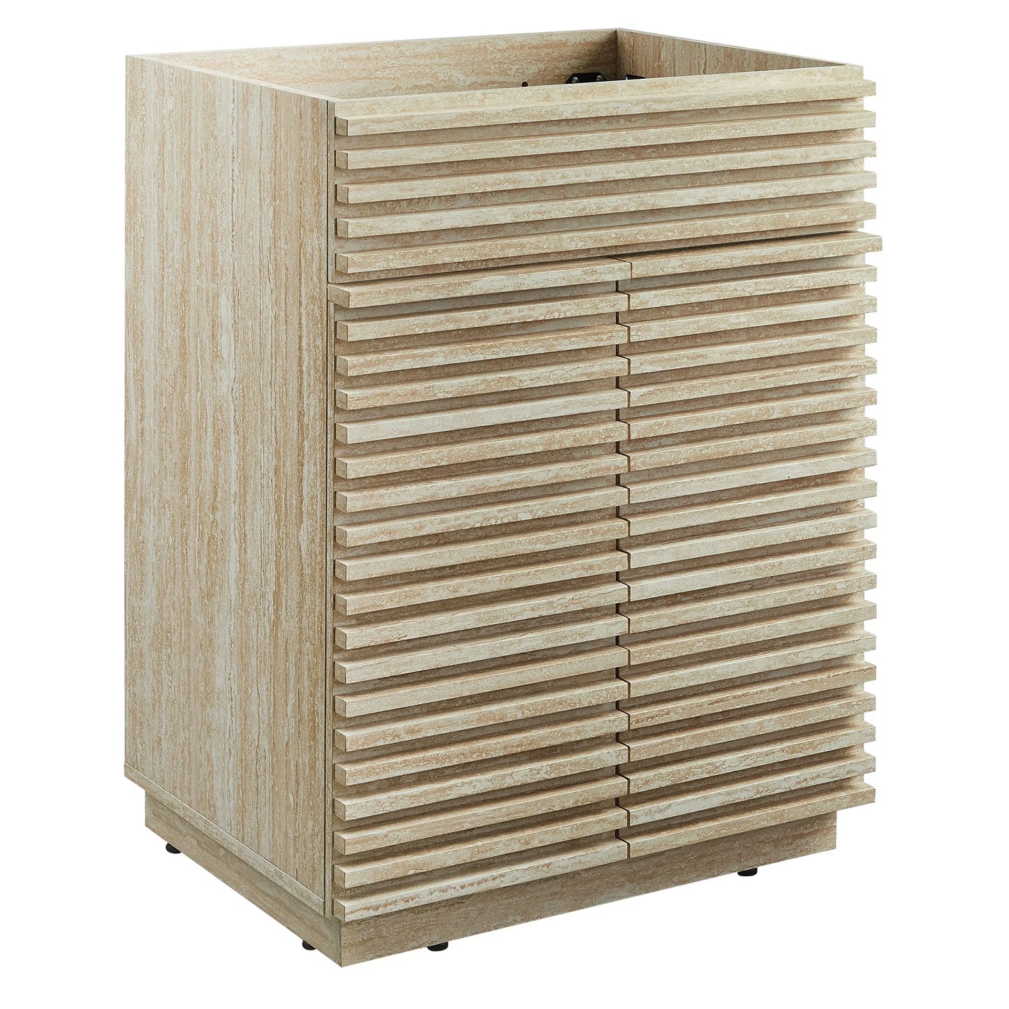 Modway Render 24" Faux Travertine Bathroom Vanity Cabinet (Sink Not Included) in Travertine
