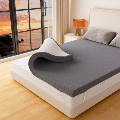 Hawsaiy 3 Inch Memory Foam Mattress Topper,Gel-Infused Cooling Bed Topper,Pressure Relief,CertiPUR-US Certified,Twin/Full/Queen/King