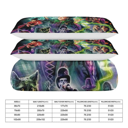 Hocus Pocus 3 Pieces Quilt Cover Set Soft Bedding Set 1 Duvet Cover + 2 Pillow Shams Home Bed Cover 86"x70"