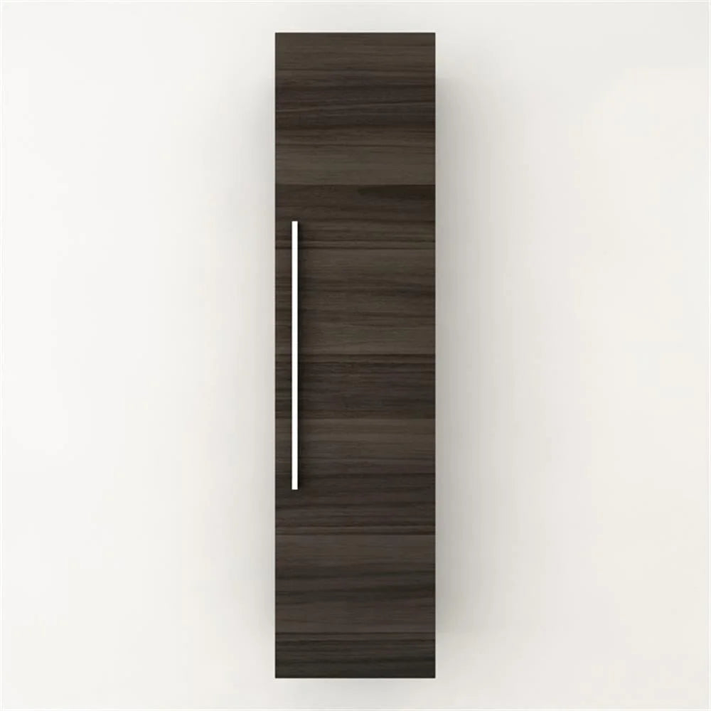 Cutler Kitchen and Bath Silhouette Modern Wood/Metal Linen Tower in Light Oak