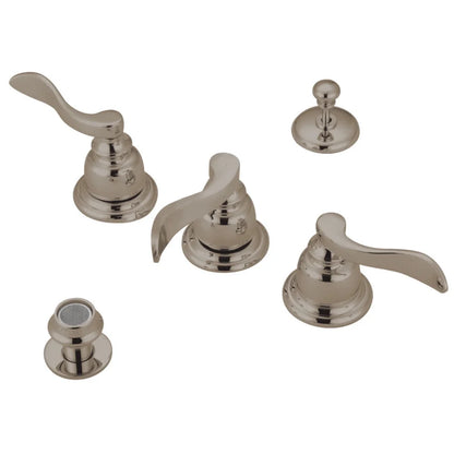 Kingston Brass KB8321NFL NuWave French Bidet Faucet with Brass Pop-Up, Polished Chrome