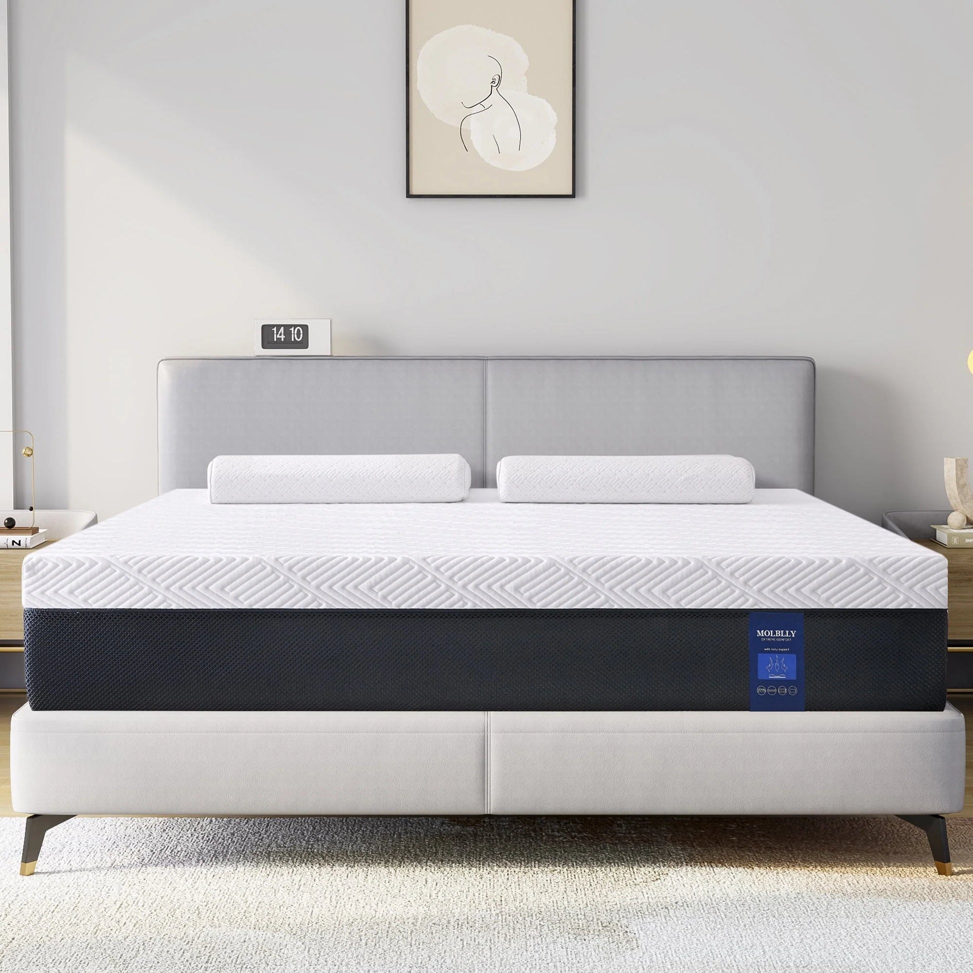 Queen Mattress,Madinog 10" Cooling Gel Memory Foam Mattress-in-a-Box with Breathable Cover