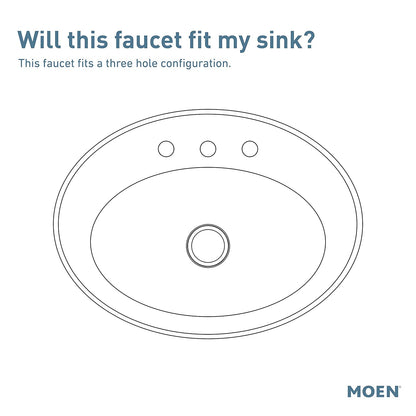 Moen 84137SRN Graeden Spot Resist Brushed Nickel 2-handle 4-in Centerset Bathroom Faucet