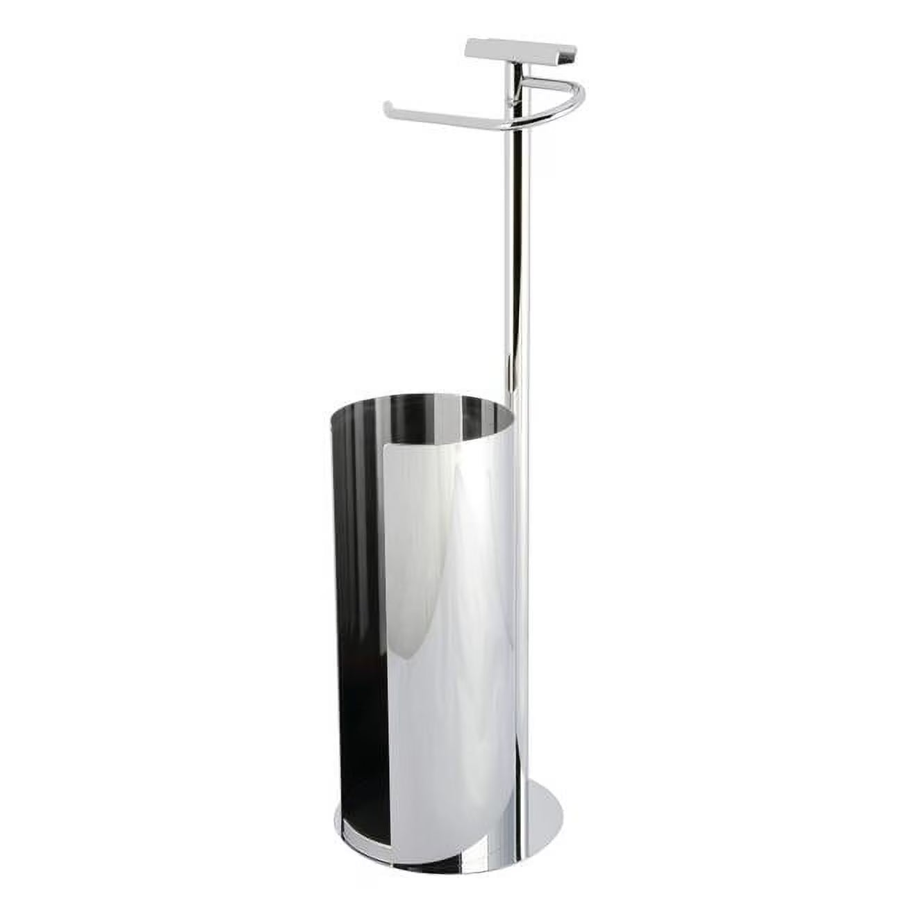 Kingston Brass Continental Freestanding Toilet Paper Holder with Roll Storage and Phone Stand Polished Chrome