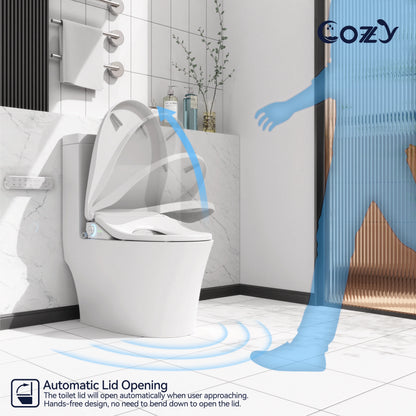 COZY Electric Bidet Toilet Seat, 15.4 x 19.9 Inch, Adjustable Bidet Toilet Seats