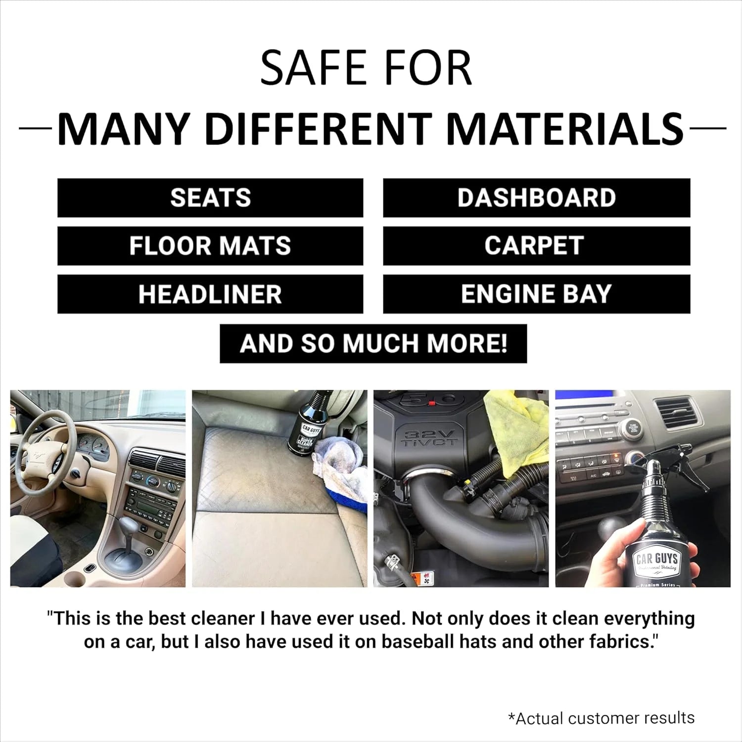 Super Cleaner | Effective Car Interior Cleaner | Leather Car Seat Cleaner | Stain Remover for Carpet, Upholstery, Fabric, and Much More! | 18 Oz Kit with Microfiber Towel