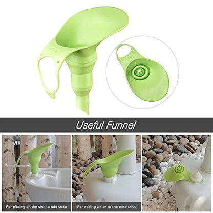 Portable Hand Wash Stand Camping Sink with Soap Dispenser & Towel Holder Water Capacity Hand Washing Station Safe HDPE for Outdoor Events,Gatherings & Worksite