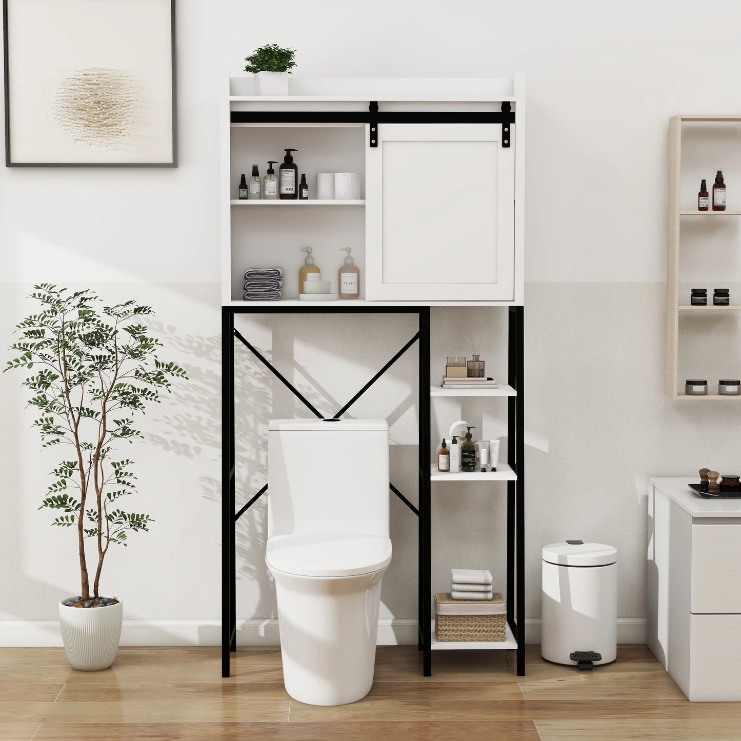 CNCJ Over The Toilet Storage Cabinet Bathroom Shelves