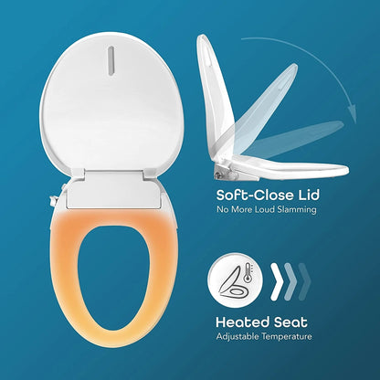 BidetMate 700 Series Electronic Smart Toilet Seat - White - Fits Elongated Toilets