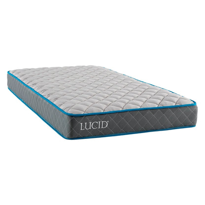 Lucid Bounder 7" Innerspring Mattress with Quilted Fabric Cover, Twin