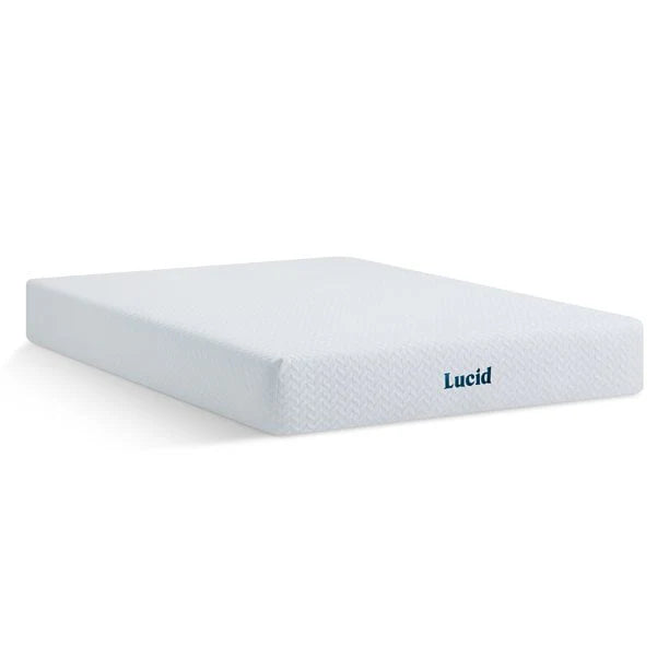 Lucid Refresh 10" Dual-Layered Gel Memory Foam Mattress, Firm, Queen