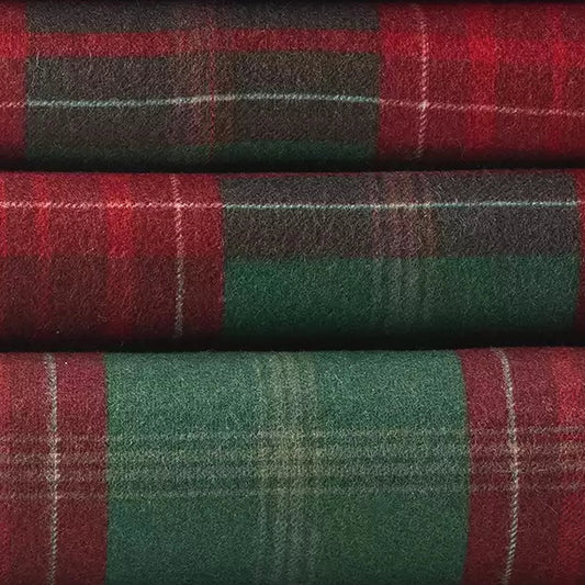 Cuddle Duds Flannel Sheet Set Christmas Plaid Queen Bed Sheets, Bedding