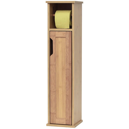 Toilet Paper Holder Stand Cabinet Mahe Bamboo - Wood