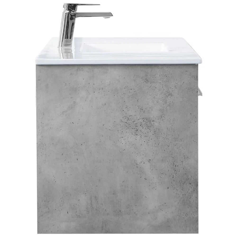 Elegant Kitchen and Bath 48 Inch Single Bathroom Floating Vanity In Concrete Grey