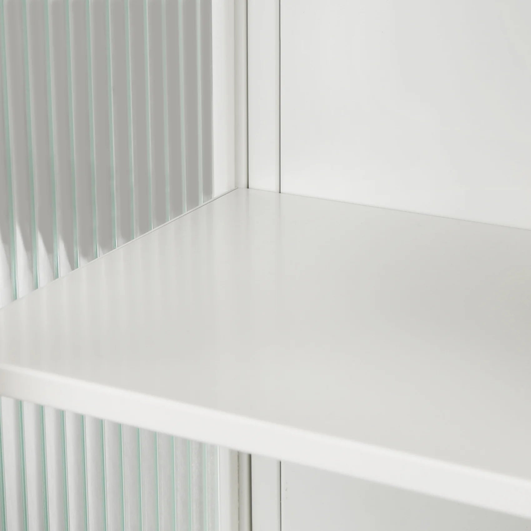 Two-door Wall Cabinet, Modern Kitchen Wall Mounted Cabinet with 2 Glass Doors, Two-tier Enclosed Storage, an Open Shelf, Towel Rack, Metal Wall Cabinet for Entryway, Living Room, Bathroom, White