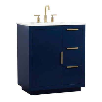 Elegant Kitchen and Bath 30 Inch Single Bathroom Vanity In Grey