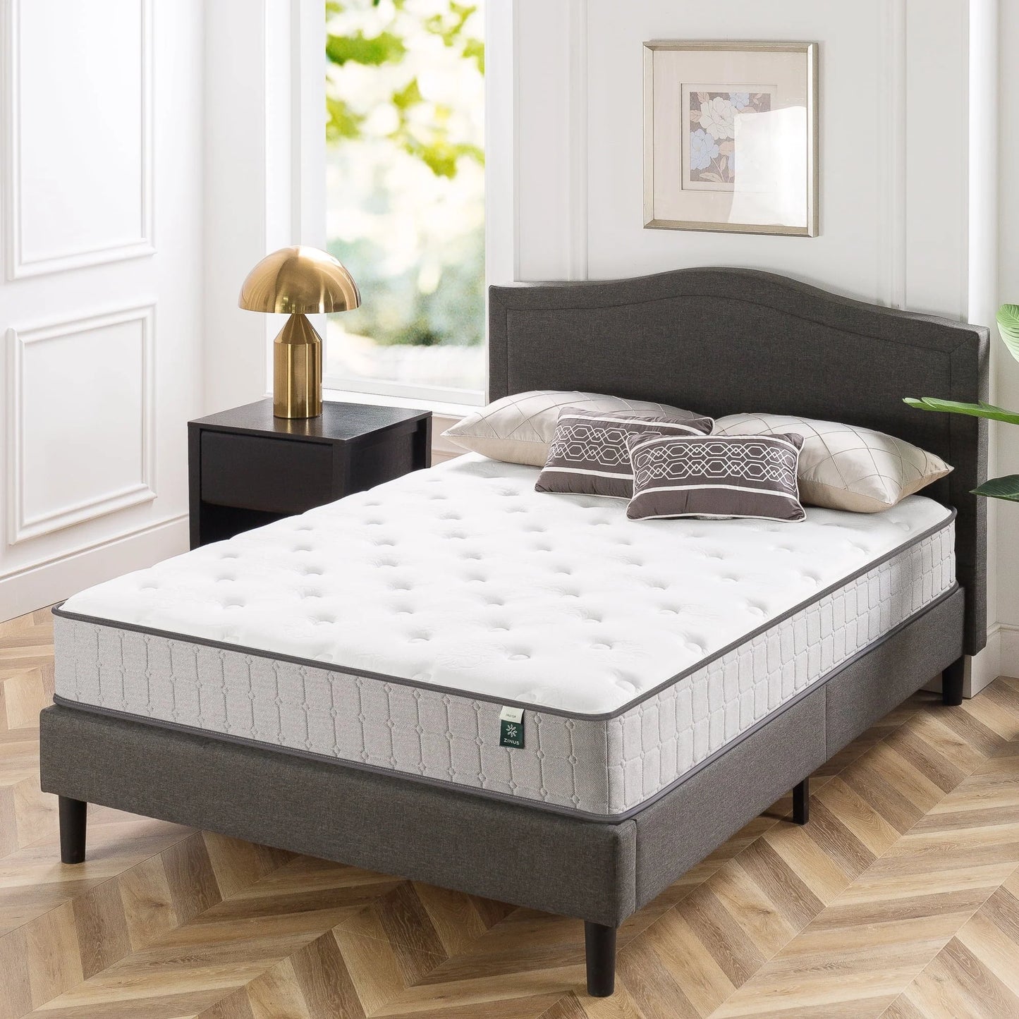 Zinus Comfort Support 10" Hybrid Mattress, Cooling Gel Memory Foam Pocket Spring, Queen