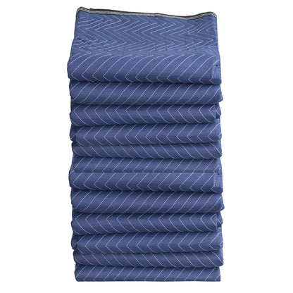 Buffalo Tools 72 x 80 inch Reversible Moving Blanket Set - 12 Pack