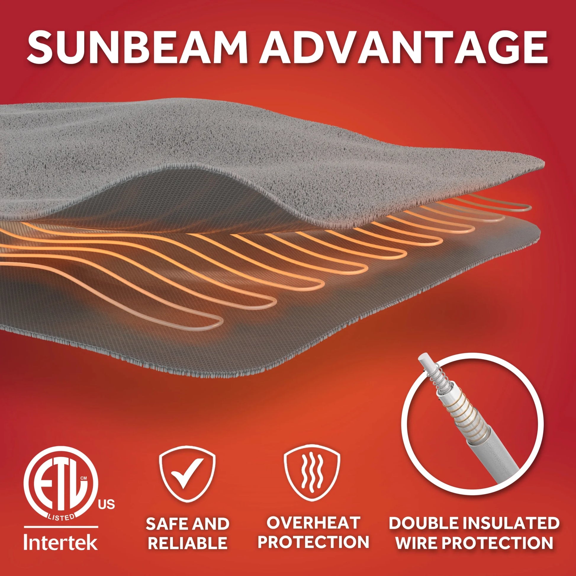 Sunbeam Heated Blanket Royal Posh Velvet Champagne 12 Heat Settings 12-Hour Auto Shut Off Full 84"x72"