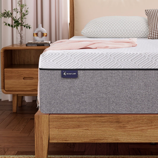 Queen Mattress, Ssecretland 10 Inch Gel Memory Foam Mattress in a Box, Queen Mattress