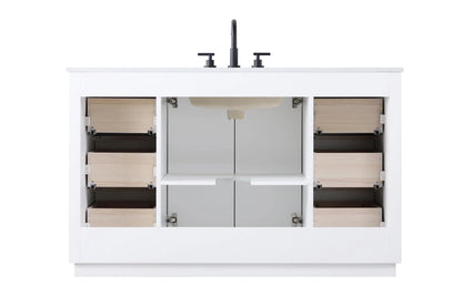 Elegant Kitchen and Bath 54 inch Single Bathroom Vanity in Hazel Oak